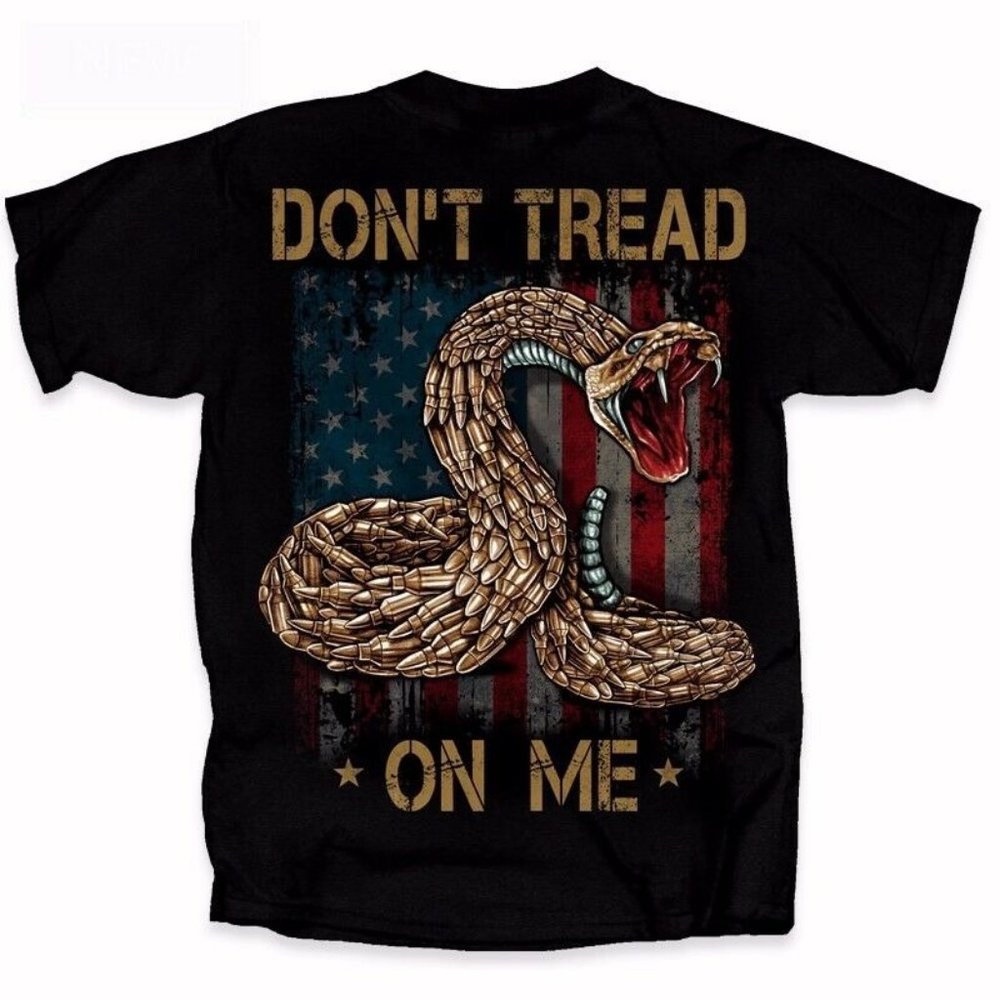 Don't Tread On Me U.S. Flag Short Sleeve T-Shirt - NEW Fast Ship